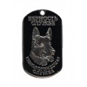 Steel dog-tags - for soldiers of Cynological Service, enamel