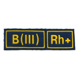 B (III) RH+ tab, blue with...