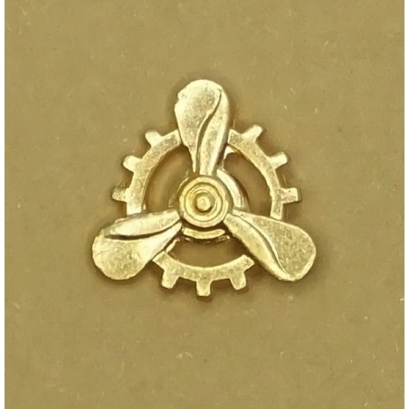 Navy "Electromechanics" tag - gold