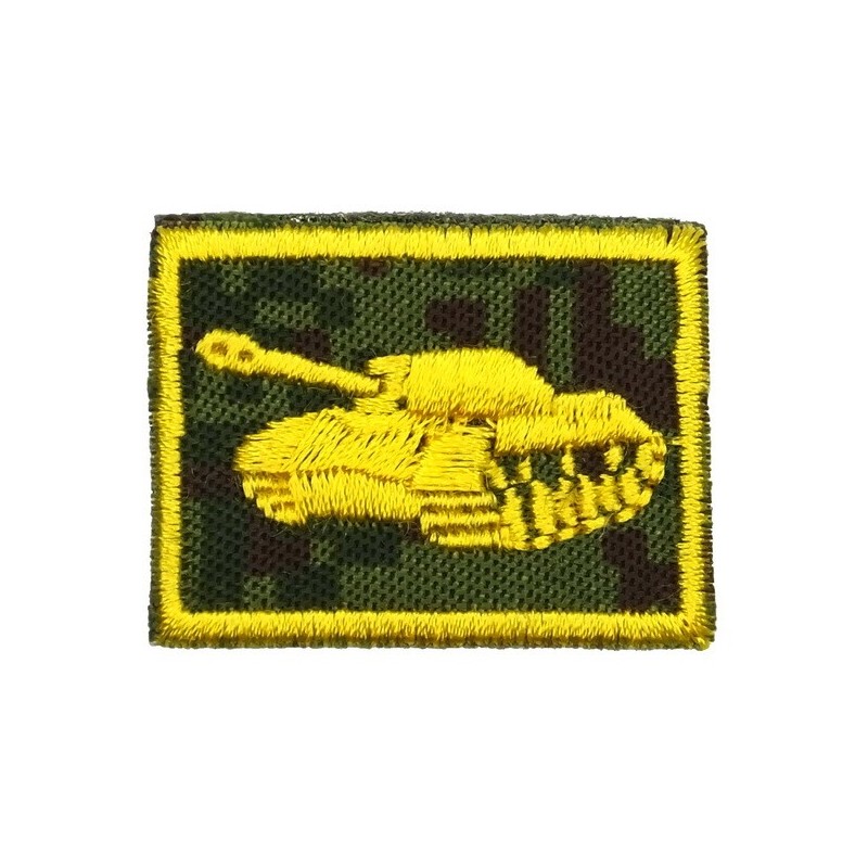 Collar tabs of Tank Forces, on velcro, garrison, Digital Flora background, embroided - left