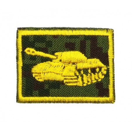 Collar tabs of Tank Forces, on velcro, garrison, Digital Flora background, embroided - left