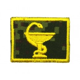 Collar tabs of Medical Service, on velcro, garrison, Digital Flora background, embroided - right