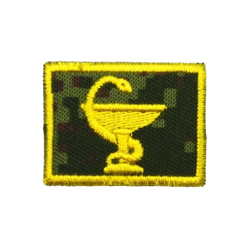 Collar tabs of Medical Service, on velcro, garrison, Digital Flora background, embroided - right