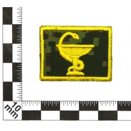 Collar tabs of Medical Service, on velcro, garrison, Digital Flora background, embroided - right