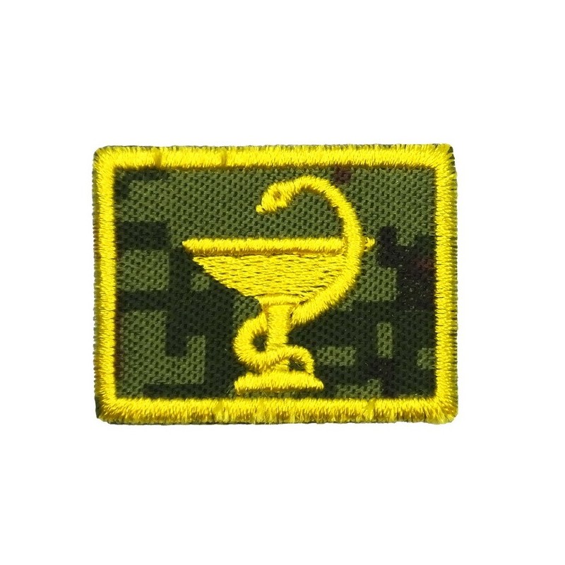 Collar tabs of Medical Service, on velcro, garrison, Digital Flora background, embroided - left