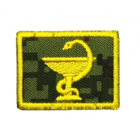 Collar tabs of Medical Service, on velcro, garrison, Digital Flora background, embroided - left