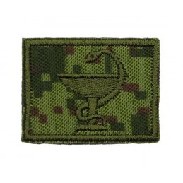 Collar tabs of Medical Service, on velcro, field, Digital Flora background, embroided - left