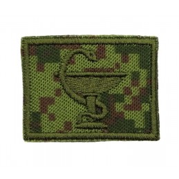 Collar tabs of Medical Service, on velcro, field, Digital Flora background, embroided - right
