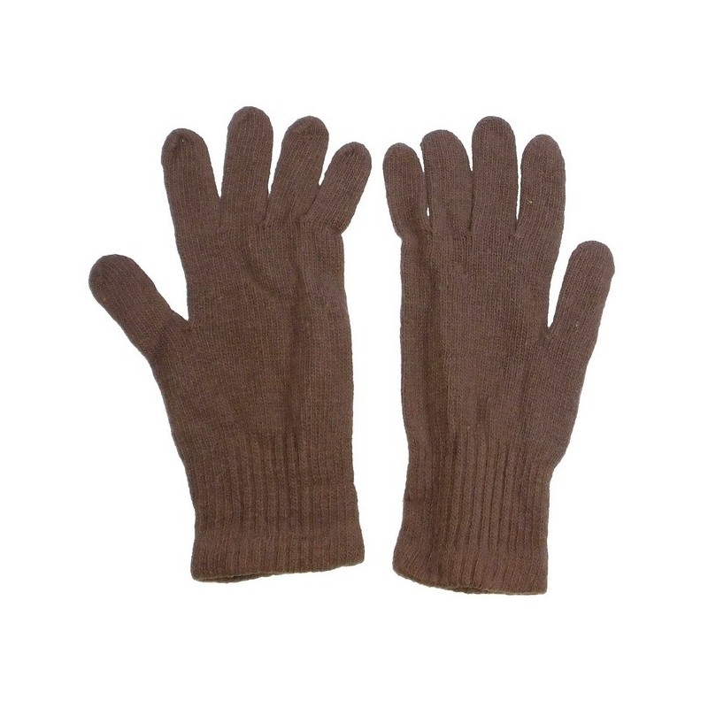 Winter gloves, wool, brown