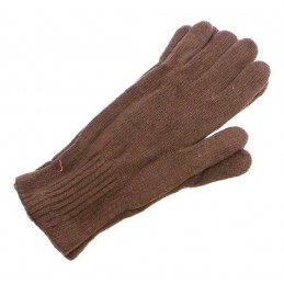 Rękawiczki zimowe, wełniane, brązowe