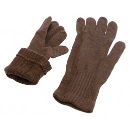 Winter gloves, wool, brown