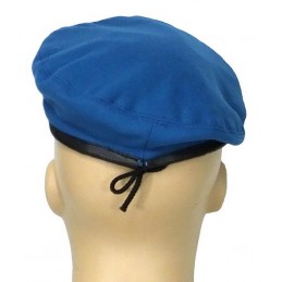 Beret z sukna, błękitny, "łezka"