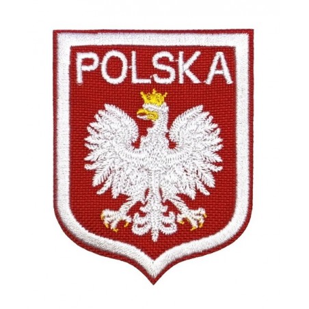 Polska z orłem - naszywka termotransferowa