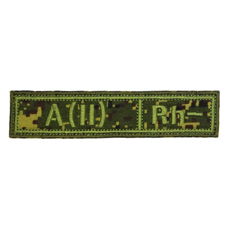 Stripe with the blood type "A(II) -", with velcro, Digital Flora, PR300 Stripe with the blood type "A(II) -", with velcro, Digital Flora, PR300