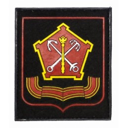 Naszywka "Północno-Zachodni Okręg Wojskowy", PVC, z rzepem, czarne tło, czerwony kant, PR300