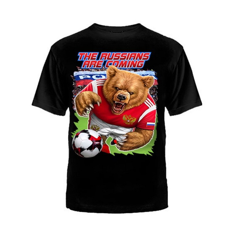 T-shirt "The Russians are coming!", czarny