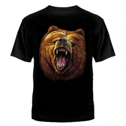T-shirt "Niedźwiedź - paszcza", czarny
