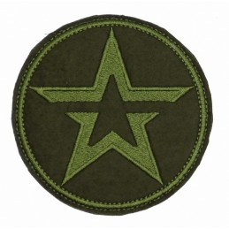 Patch "Army", green embroidery, circle, with fastex