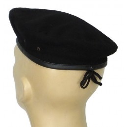 Small, black beret - "tear"