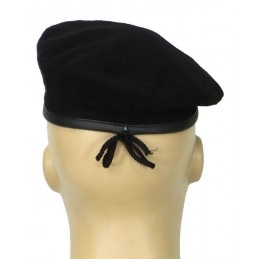 Small, black beret - "tear"