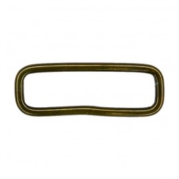 Steel rectangular slider, olive, 40x10 mm