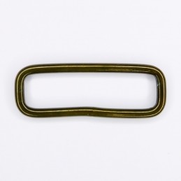 Steel rectangular slider, olive, 40x10 mm