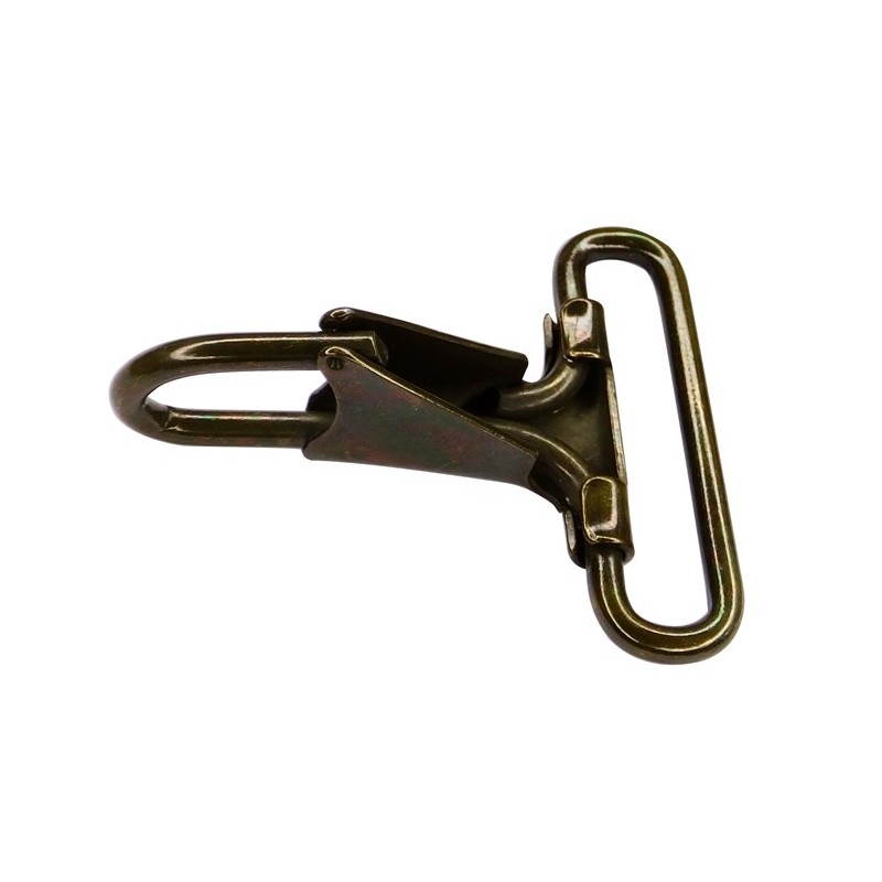 Karabińczyk zatrzaskowy, oliwkowy, 40mm Karabińczyk zatrzaskowy, oliwkowy, 40mm