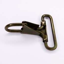 Snap hook, olive, 40 mm