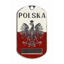 Steel dog-tags – "Poland", enamel