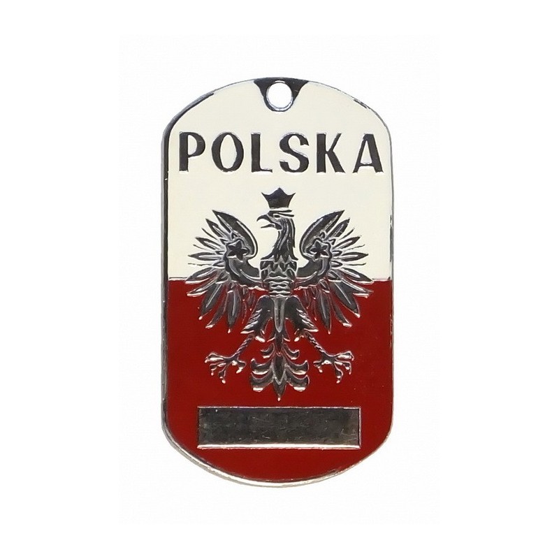 Steel dog-tags – "Poland", enamel