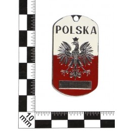 Steel dog-tags – "Poland", enamel