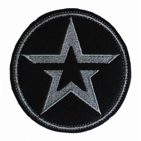 Patch "Army", grey embroidery, circle, with fastex