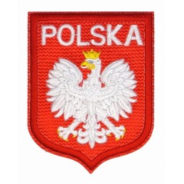 Poland with white eagle - patch with thermotransfer, big