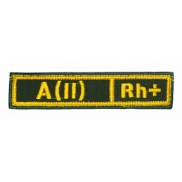 Stripe with the blood type "A(II) Rh+", with velcro, Olive RipStop
