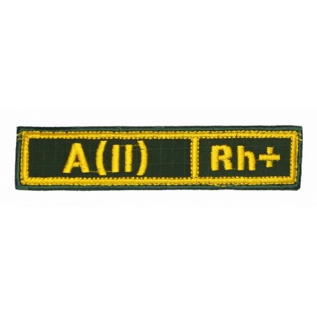 Stripe with the blood type "A(II) Rh+", with velcro, Olive RipStop