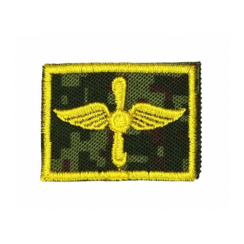 Collar tabs of Air Force, on velcro, garrison, Digital Flora background, embroided