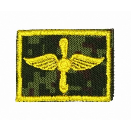 Collar tabs of Air Force, on velcro, garrison, Digital Flora background, embroided