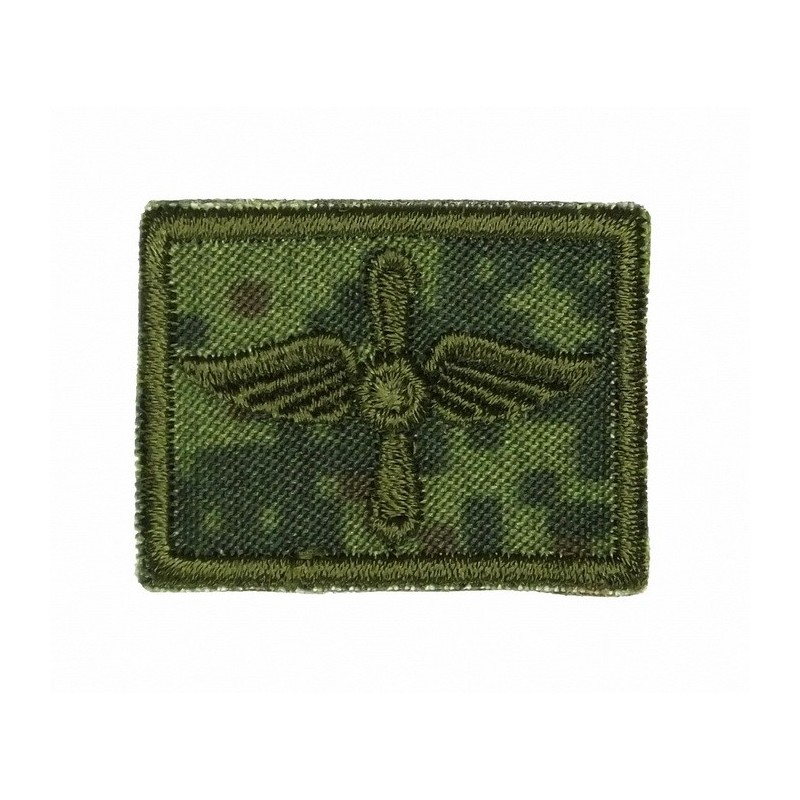 Collar tabs of Air Force, on velcro, field, Digital Flora background, embroided