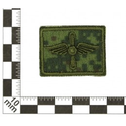 Collar tabs of Air Force, on velcro, field, Digital Flora background, embroided