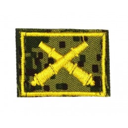 Collar tabs of Missile Force and Artillery, on velcro, garrison, Digital Flora background, embroided