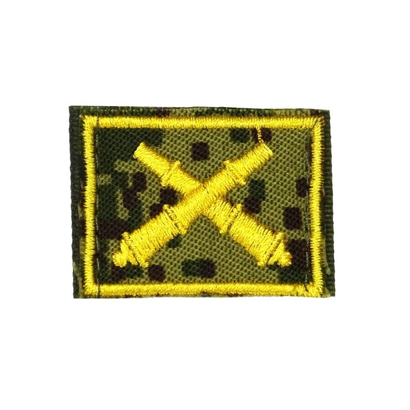 Collar tabs of Missile Force and Artillery, on velcro, garrison, Digital Flora background, embroided