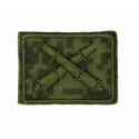 Collar tabs of Missile Force and Artillery, on velcro, field, Digital Flora background, embroided