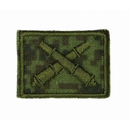 Collar tabs of Missile Force and Artillery, on velcro, garrison, Digital Flora background, embroided