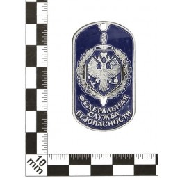 Steel dog-tags - "Security Service", enamel