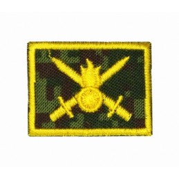 Collar tabs of Ground Forces, on velcro, garrison, Digital Flora background, embroided