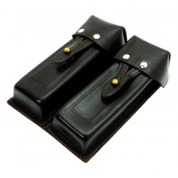 Pouch for 4 APS (Stiechkin) magazines, leather, black