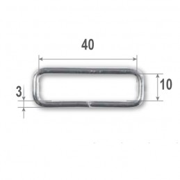 Ramka-regulator stalowy, oliwkowy, 40x10mm
