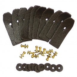 10x Fastener set - leather...