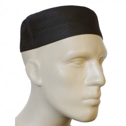 Pikowana czapka-turban, czarna