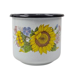 Enamelled mug, blue, with...